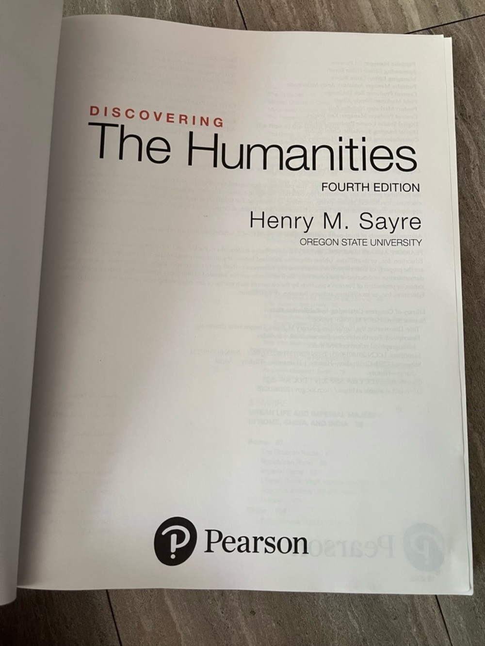 Pearson Discovering the Humanities  (3rd Edition) Henry M Sayre Printed Book